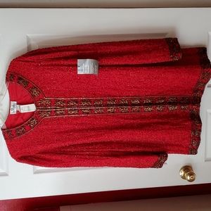 JKara Embellished BeJeweled Jacket, Size 1X